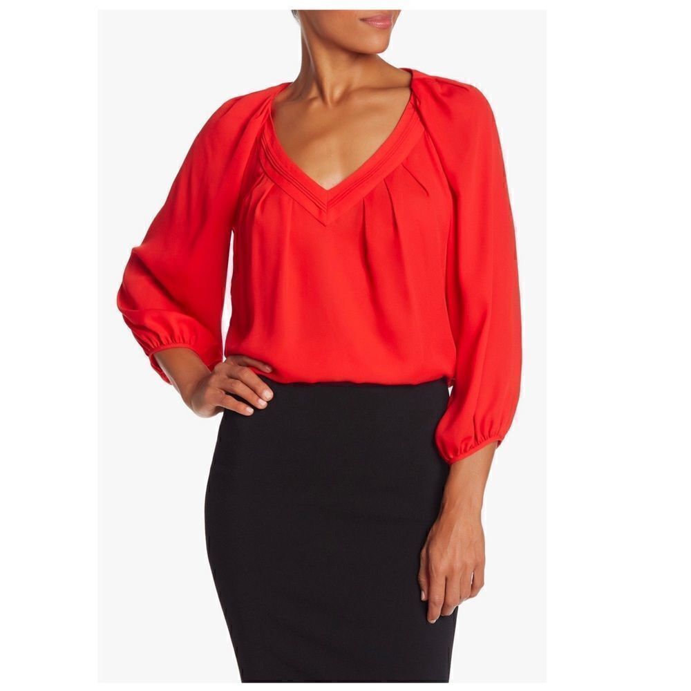Diane von Furstenberg DVF Cahil Silky Blouse Top BNWT